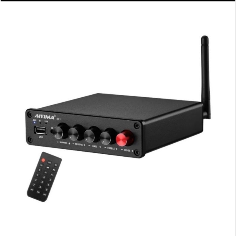 AIYIMA BT01 usb bluetooth v5 class d 2.1 amplifier + remote