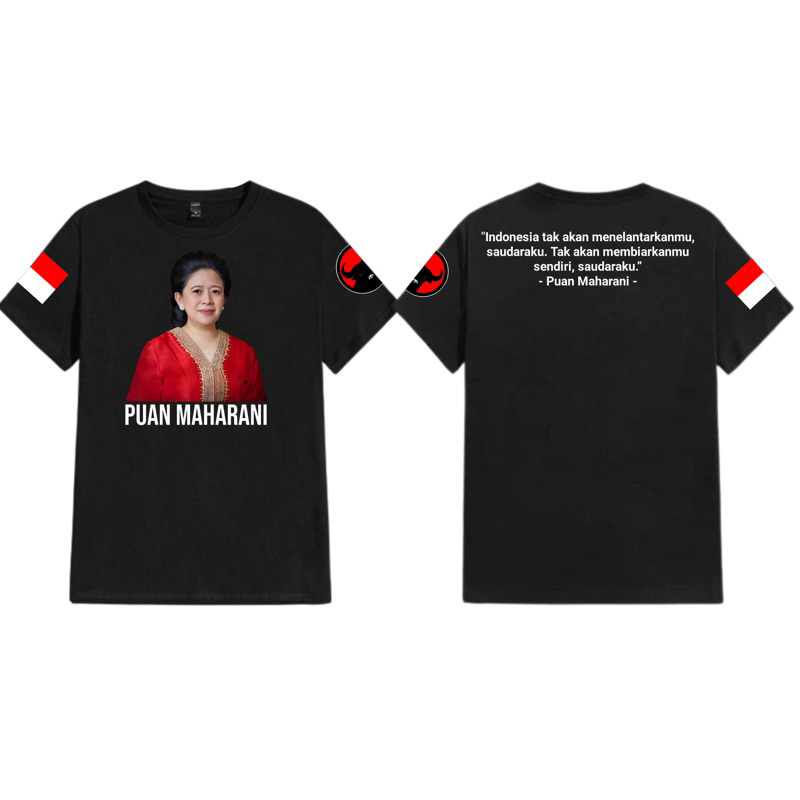 Kaos relawan puan/KAOS MBA PUAN/ KAOS PUAN MAHARANI/KAOS PDI