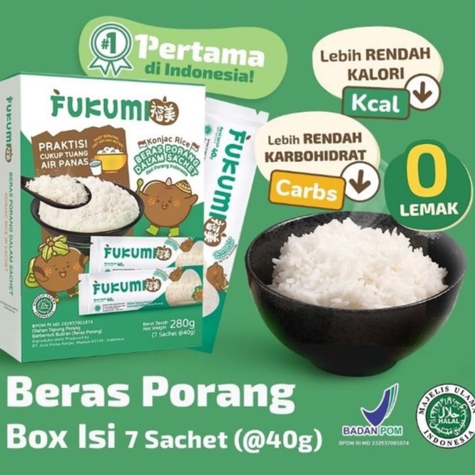 

FUKUMI Beras Porang Box Sachet - Shirataki/Konjac Rice