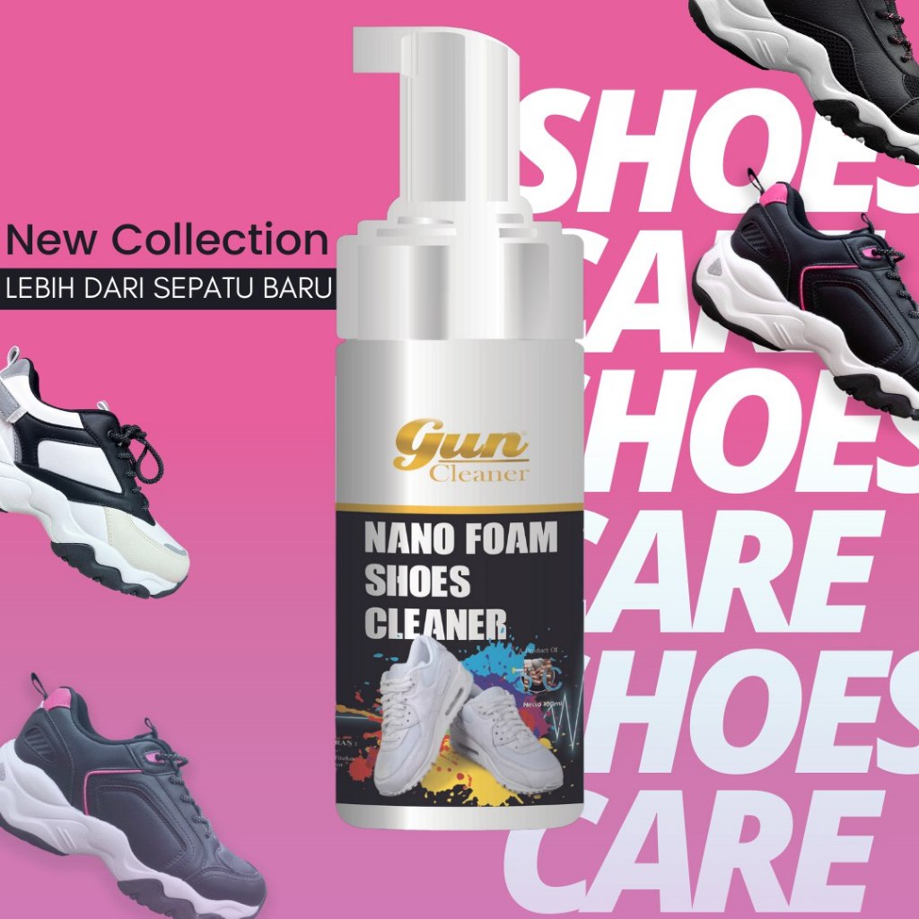 NANO FOAM PEMBERSIH SEPATU TANPA AIR / NANO FOAM PERAWATAN SEPATU