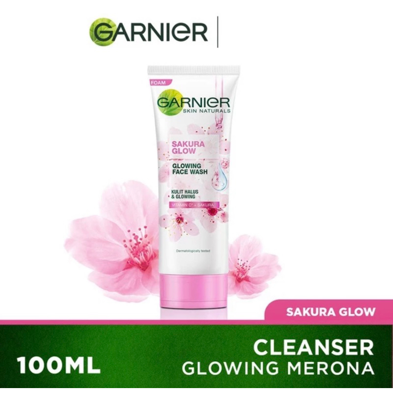 Rissa | GARNIER FACIAL WASH SAKURA/LEMON 100ml (scrub & nonscrub)