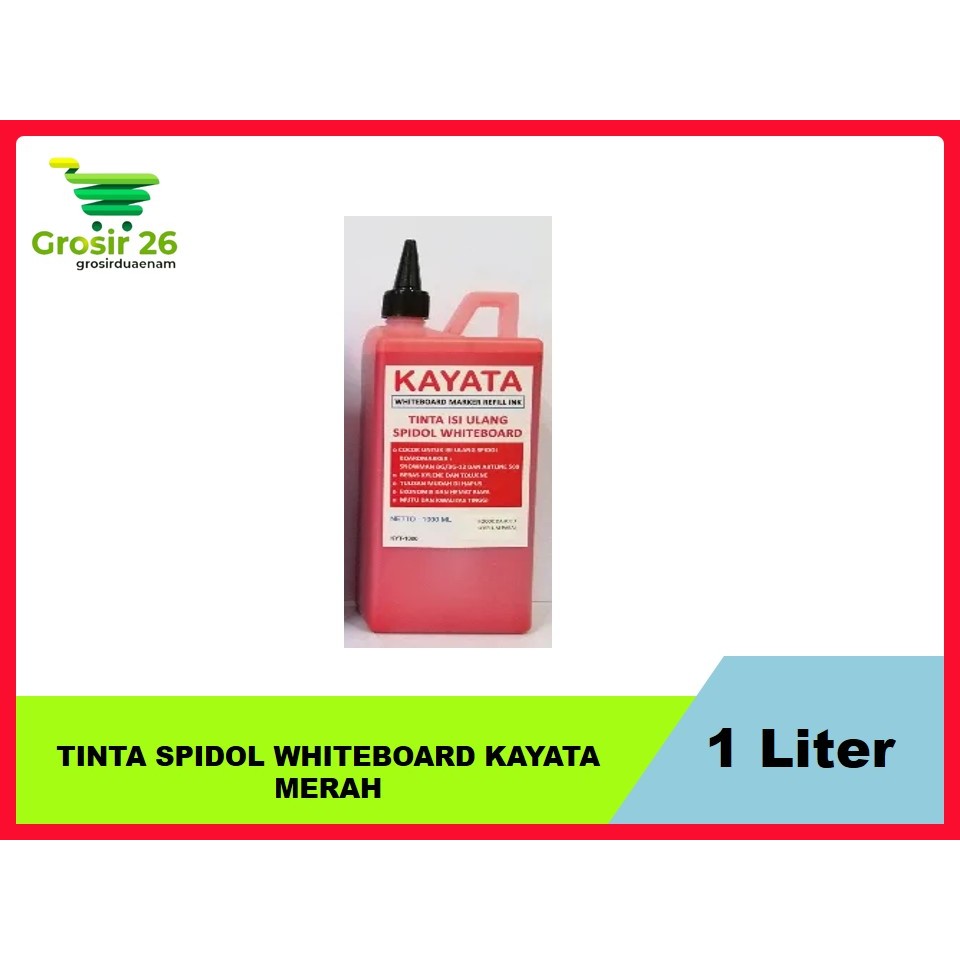 

TINTA SPIDOL WHITEBOARD KAYATA 1 LITER WARNA MERAH
