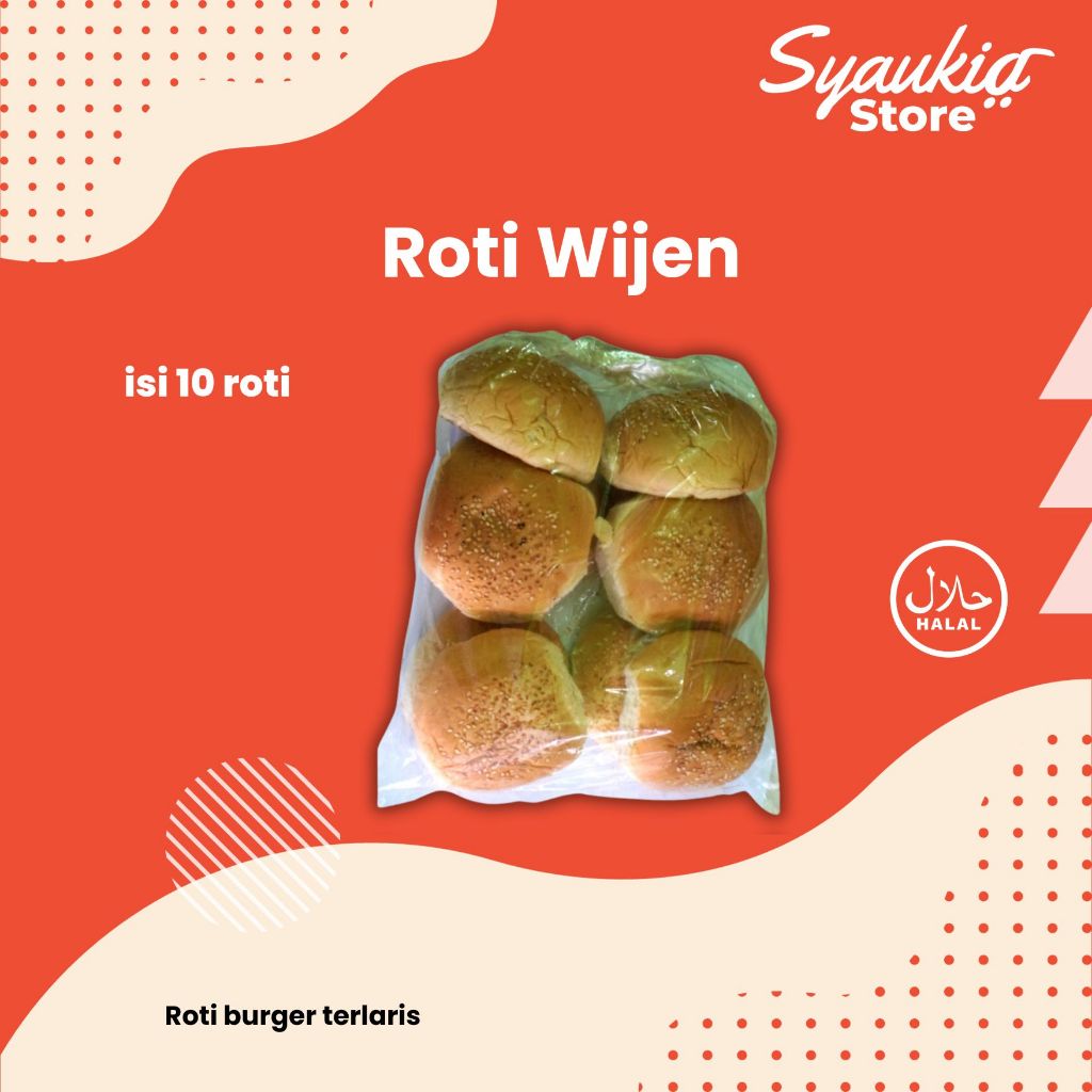 

Roti Burger Wijen Isi 10