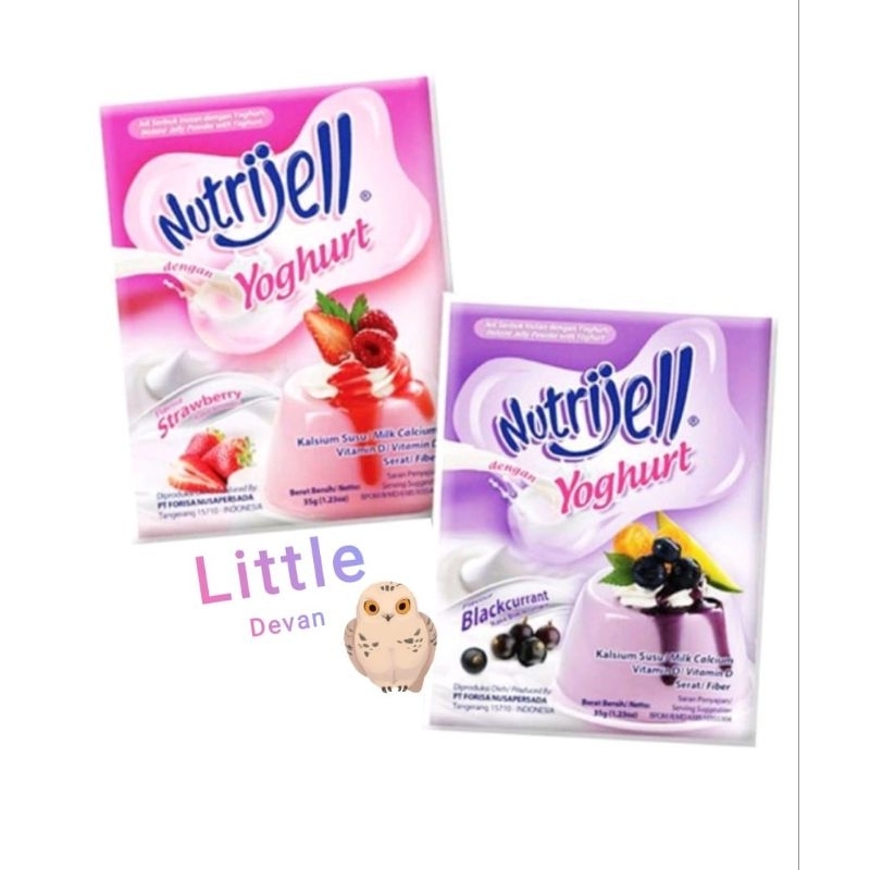 

Nutrijell yoghurt rasa Blackcurrant dan strawberry