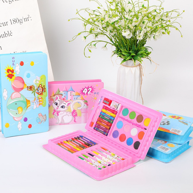 

➝↑❁⁂ CRAYON MEWARNAI 42PCS / CRAYON LUKIS ANAK 42PCS / PENSIL WARNA ANAK LG