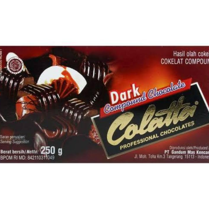 

➝↑❁⁂ Collata Dark Compound Chocolate 250 Gram