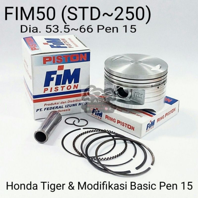 PISTON KIT / PISTON SET FIM 50 TIGER KCJ KBB, MEGA PRO 160 Os Std 050 100 150 200 250 300 FIM50