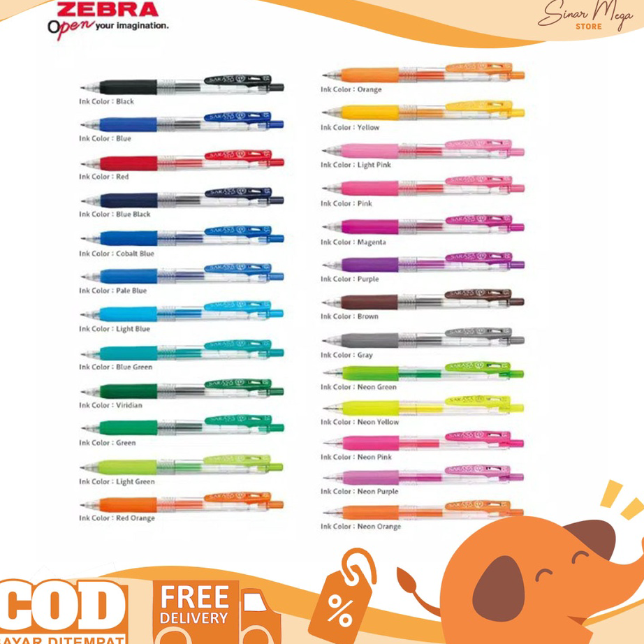 

SWWN4989 11.11 Zebra Sarasa Clip Gel Pen 0,5mm / Pulpen Gel Sarasa Clip Zebra 0,5 / Pulpen Ballpoint Gel Pulpen Sarasa 0,5mm