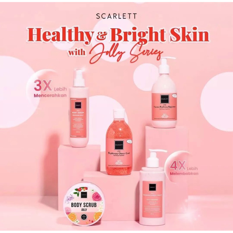 LaBeauty🩷SCARLETT WHITENING JOLLY ORIGINAL BPOM / BODY LOTION SERUM SCRUB SCARLETT PAKET SESERAHAN