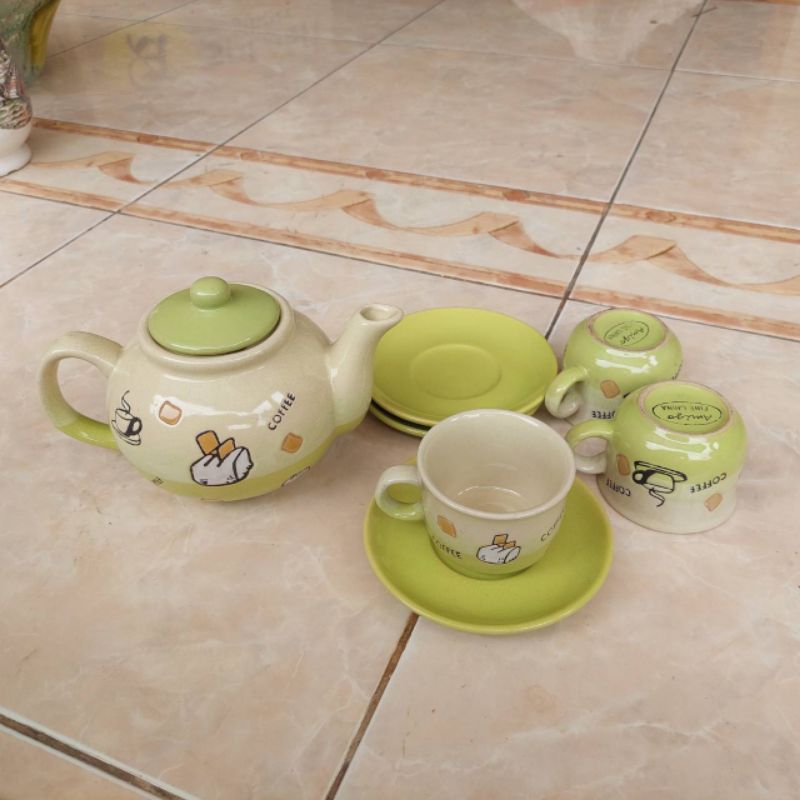Cangkir Teko UNIK Hijau 1SET