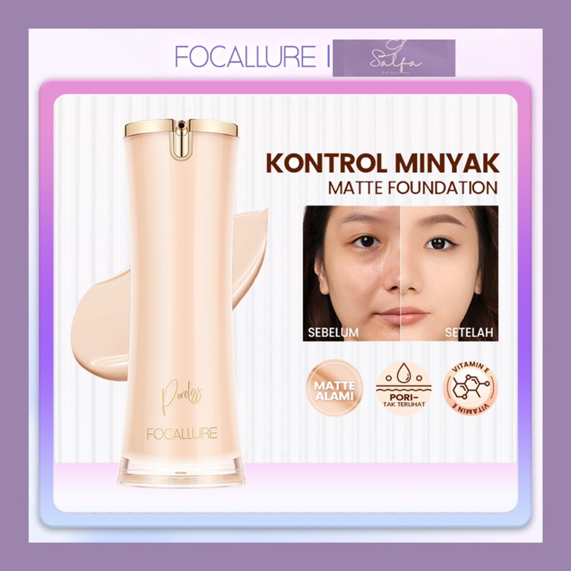Focallure Lasting Poreless Liquid Matte Foundation