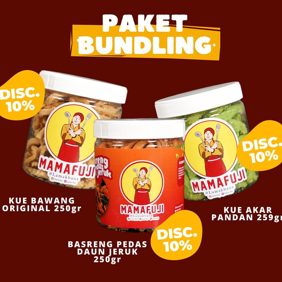 

HXKS8577 Mamafuji - HEMAT Paket Kue Bawang BEST SELLER Mama Fuji