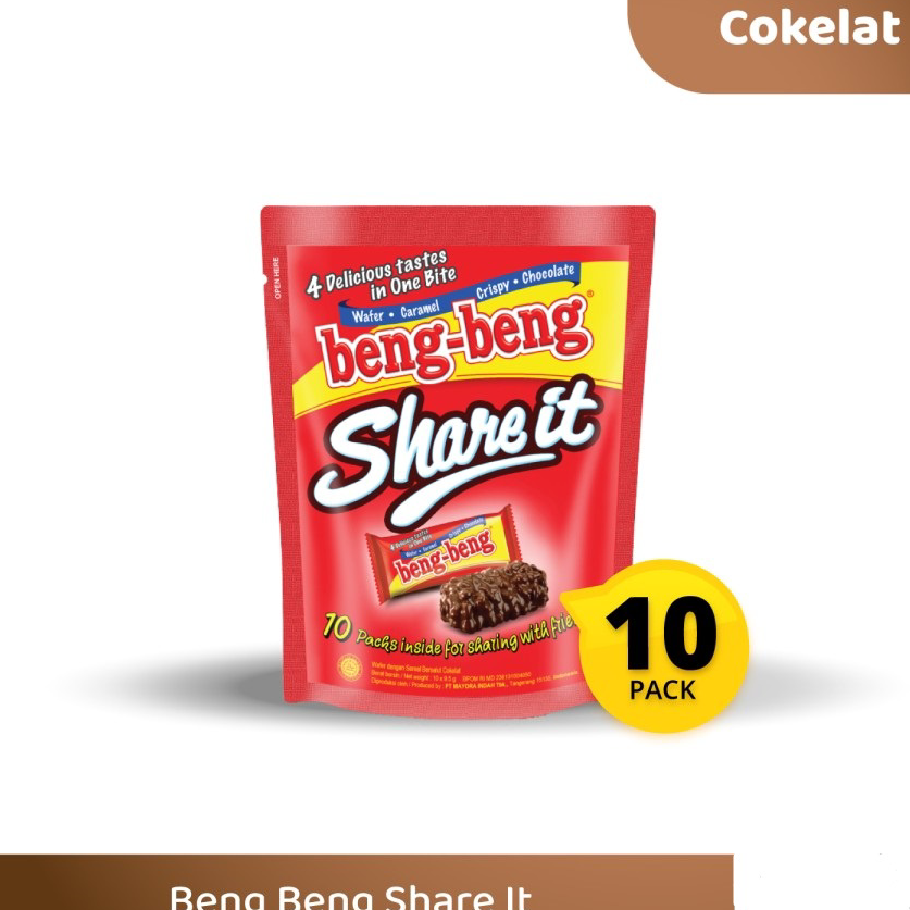

Diskon Promo WAFER COKLAT BENG BENG SHARE IT POUCH 10PCS x 9,5GR