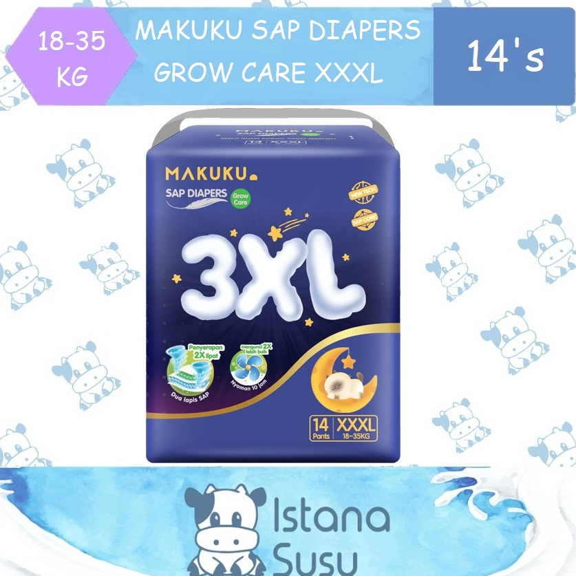 ➵➭✬ Makuku SAP Diapers Grow Care Pants Size 3XL/4XL