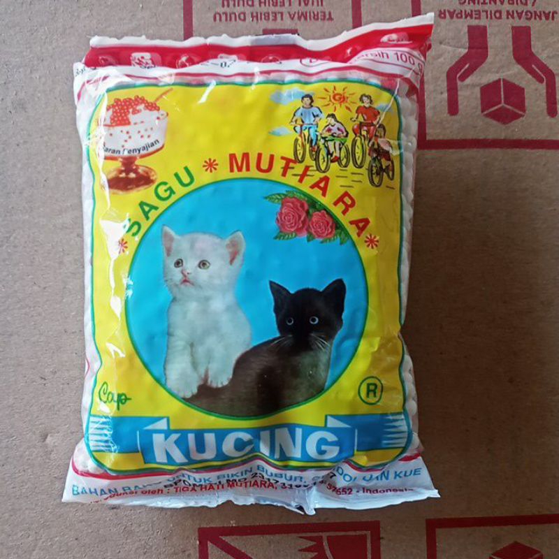 

Sagu mutiara cap kucing 100 gr, beli 10 lebih murah