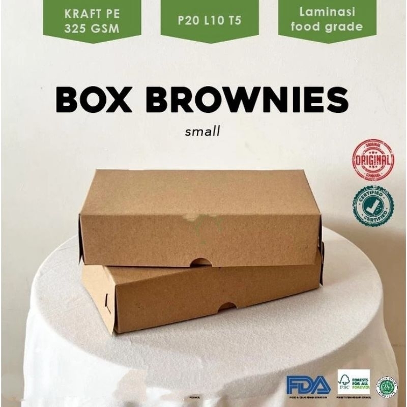 

BOX 22X10X5 KRAFT PAPER COKLAT / BOX BROWNIES / BOX ROTI BAKAR