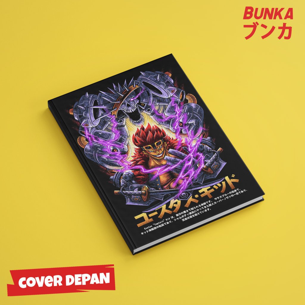 

Note Book Aesthetic Anime One Piece Eustass Kid Punk Design Hardcover A5 Buku Tulis Catatan Notes Agenda Planner Jurnal vintage buku catatan story book kado anniversary valentine cowok cewek murah