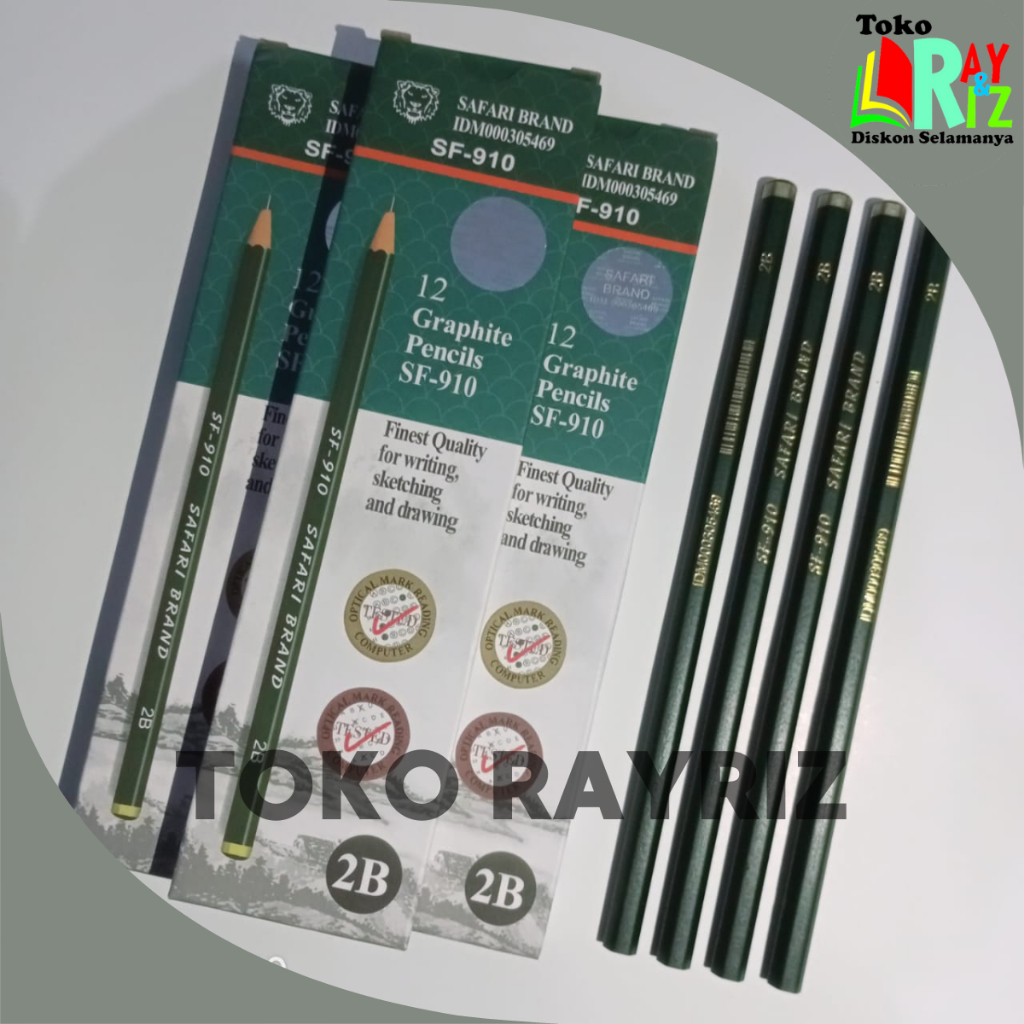 

Pensil 2B Safari Brand SF 910/Pencil Kayu/Pensil Ujian/Pensil Komputer