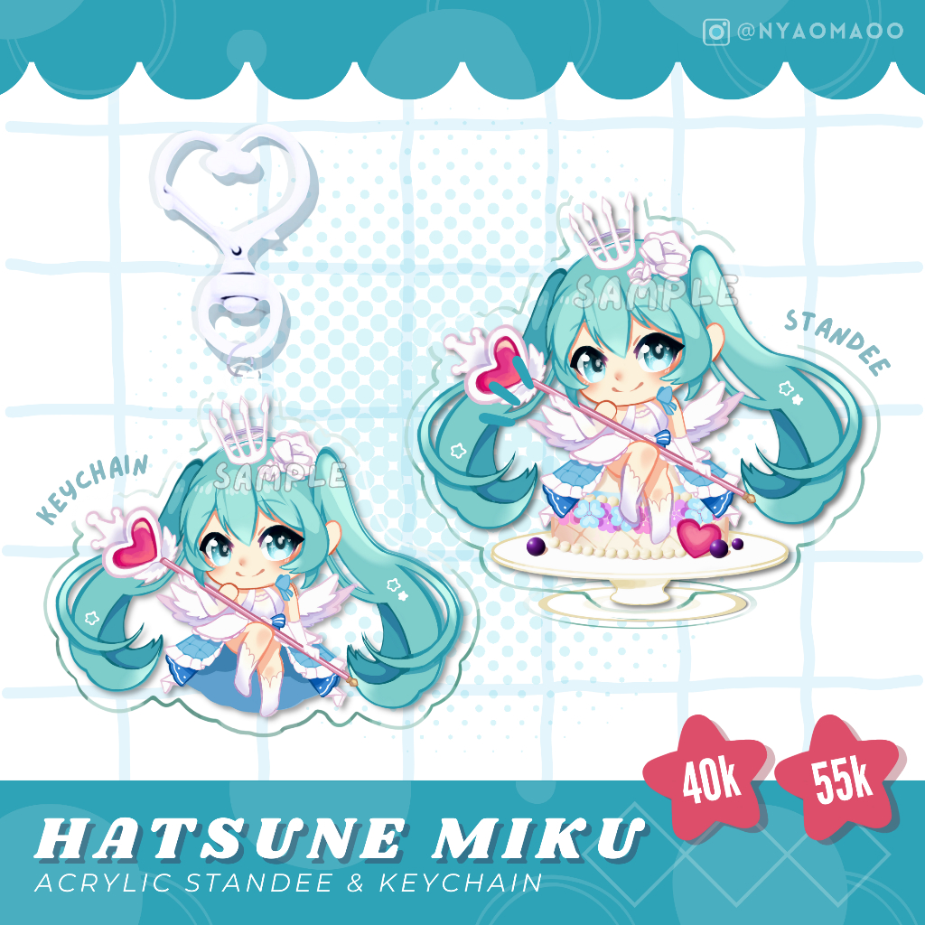 [ VOCALOID ] Birthday Sweet Angel Hatsune Miku Acrylic Keychain & Standee