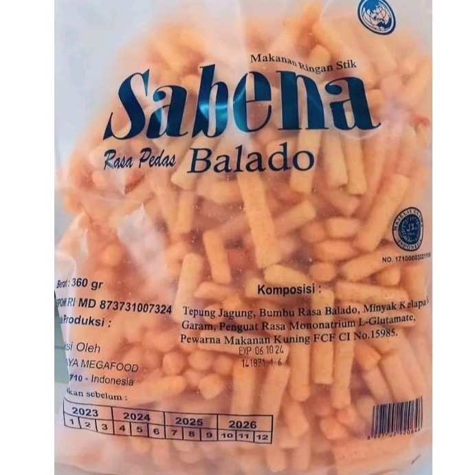 

Sabena Rasa Pedas Balado - Net: 360 Gram