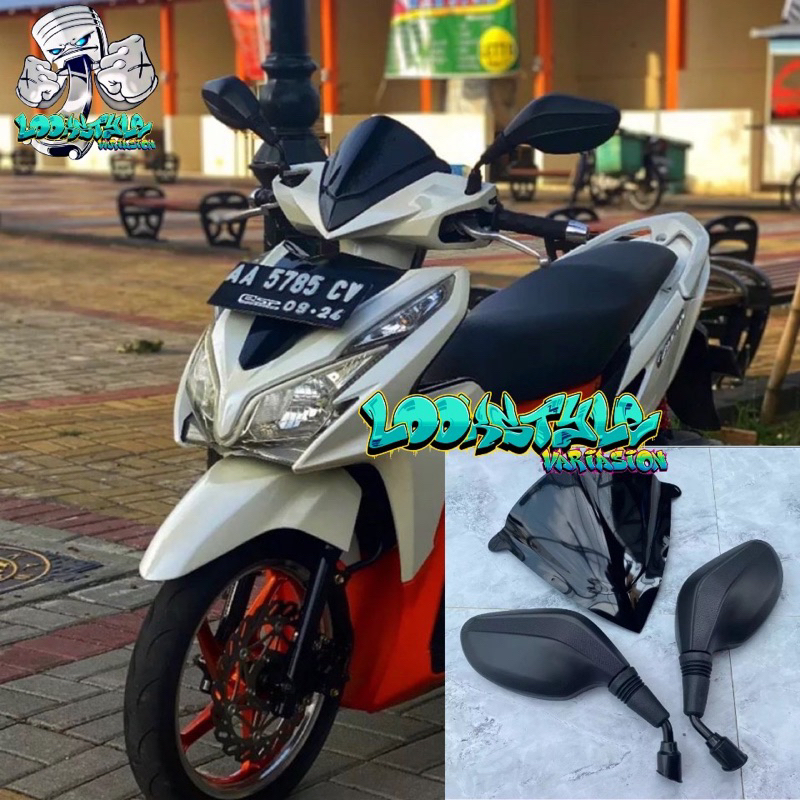 TERBARU PAKETAN VISOR WINSIELD VARIASIAN VARIO 125/150 NEW KEYLESS VARIO TECHNO 110 KARBU SUPRA X 12