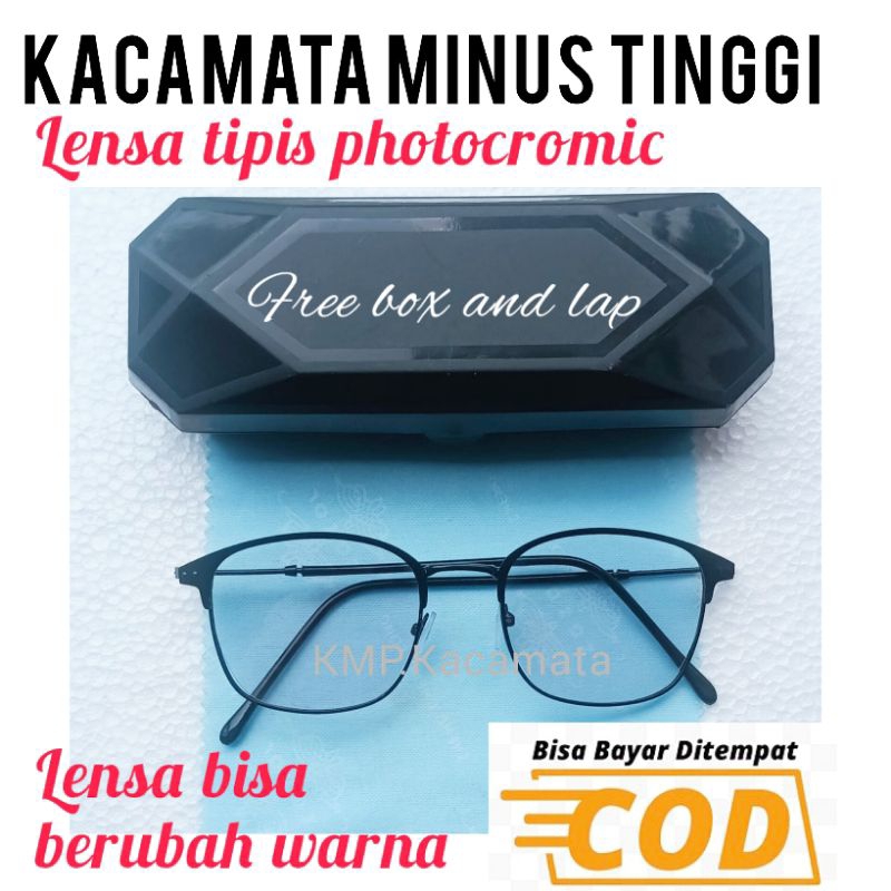 KACAMATA MINUS TINGGI LENSA PHOTOCROMIC KACAMATA KHUSUS MINUS TINGGI kacamata wanita & pria