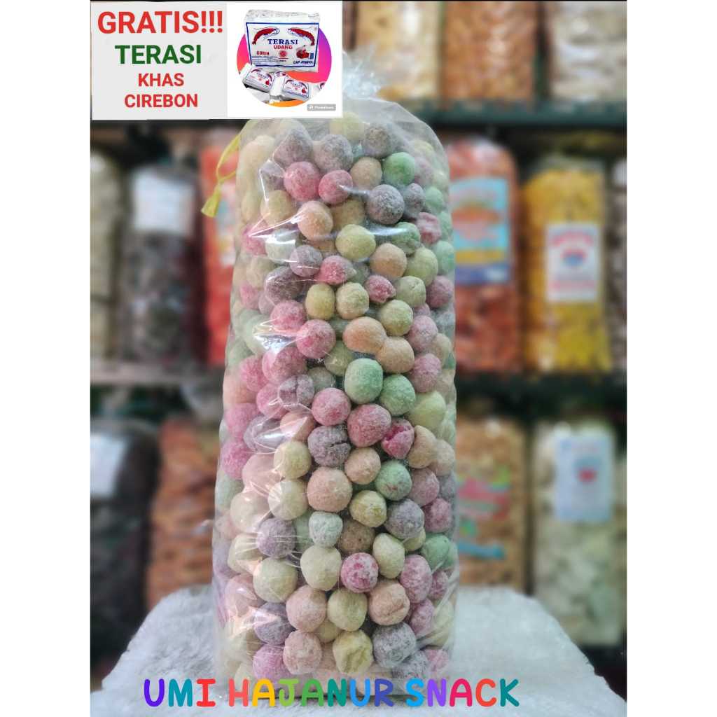 

(GRATIS TERASI) KHAS CIREBON//1KG KUE LADU KLERENG RAINBOW//MAKANAN RINGAN//SNACK//HARGA GROSIR