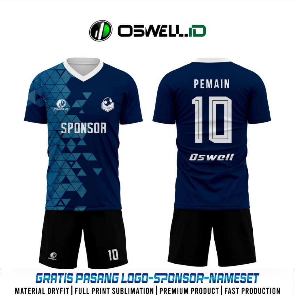 BAJU JERSEY FUTSAL DAN SEPAK BOLA FREE CUSTOM FULL PRINTING PREMIUM  [KODE OSWELL FO OS51]
