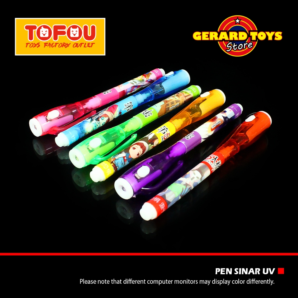 

Stationery Pulpen Contek Tinta Rahasia + Senter Sinar UV Murah