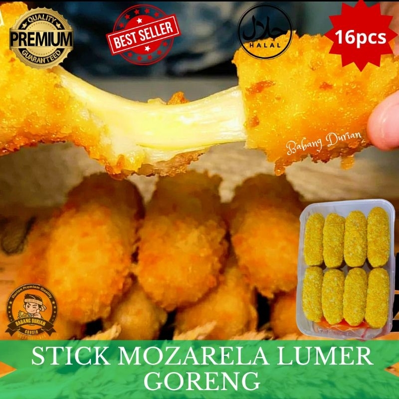 

MOZZRENG STICK MOZZARELLA LUMER GORENG PREMIUM SANGAT ENAK GURIH RENYAH SUPER MELTED KEMASAN FROZEN ISI 16PCS HALAL