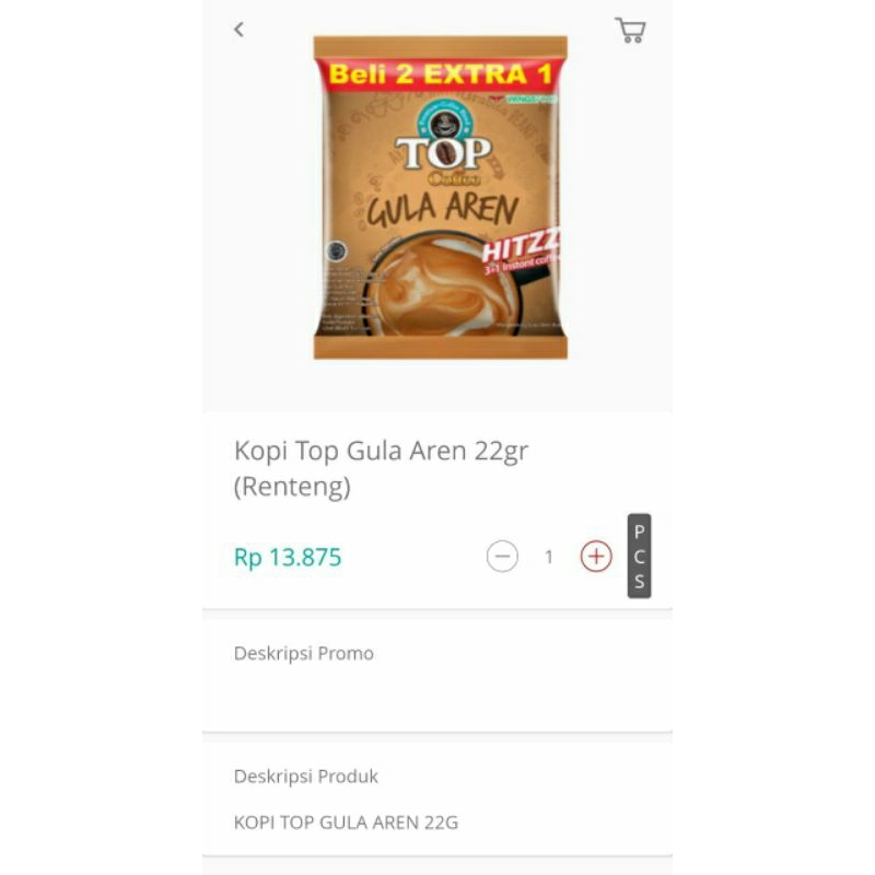 

Top Kopi Gula Aren Instan 22 gr 1 Dus