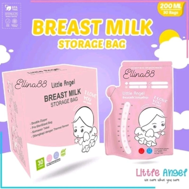 kantong asi baby/ baby breast milk storage bag little angel 200ml