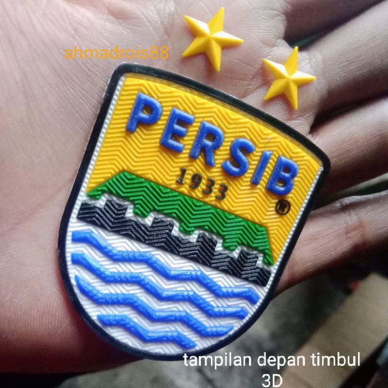 logo persib 3D logo persib Bandung 2022 logo patch rubber pres jersey