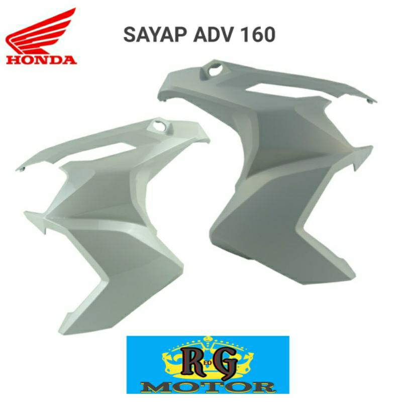 Cover Sayap Samping Kanan atau Kiri Depan Putih Doff Honda ADV 160 Original AHM 64501K0W 64502K0W