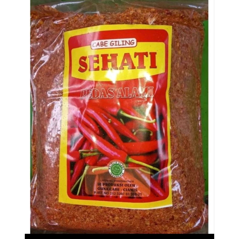 

KTr190 SEHATI ( 1KG ) CABE BUBUK KASAR SEHATI KUALITAS PEDAS UNTUK SEMUAJENIS BAHAN MKANAN PEDAS