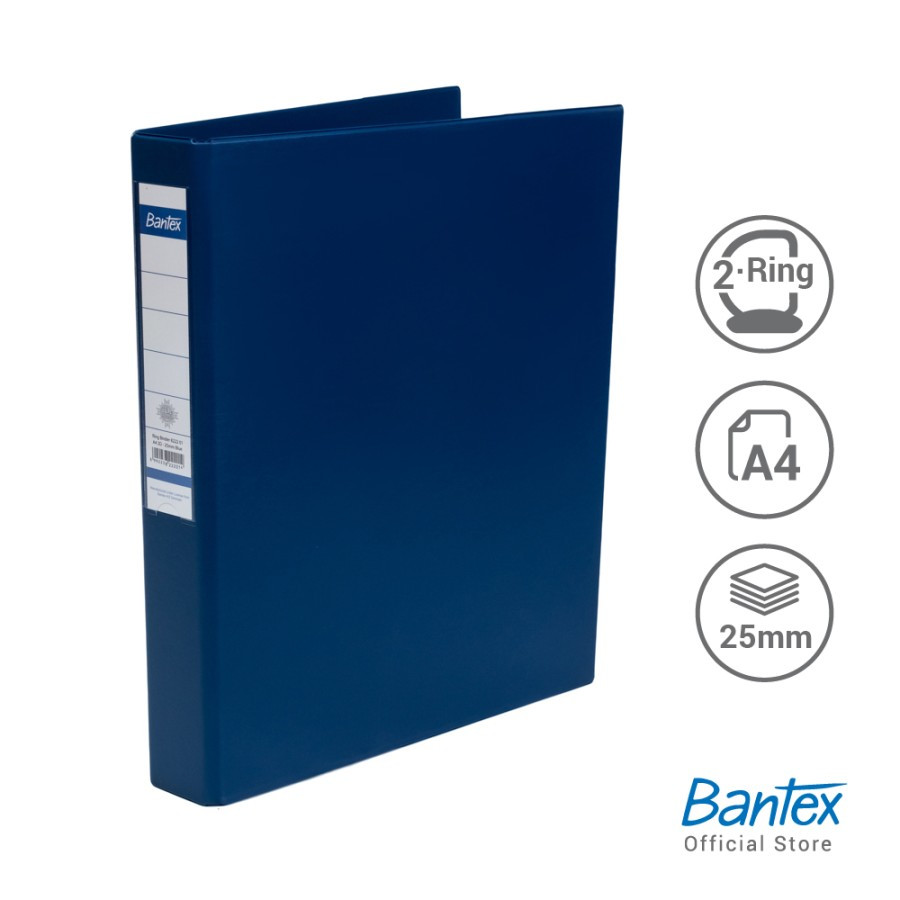 

Bantex Ordner 2 Ring 2D 1222/8222-01 A4 25mm ( Pcs )