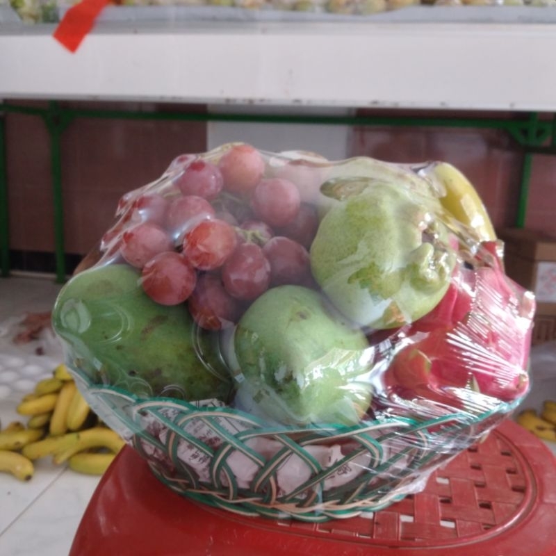 

parcel buah keranjang bulat, murah