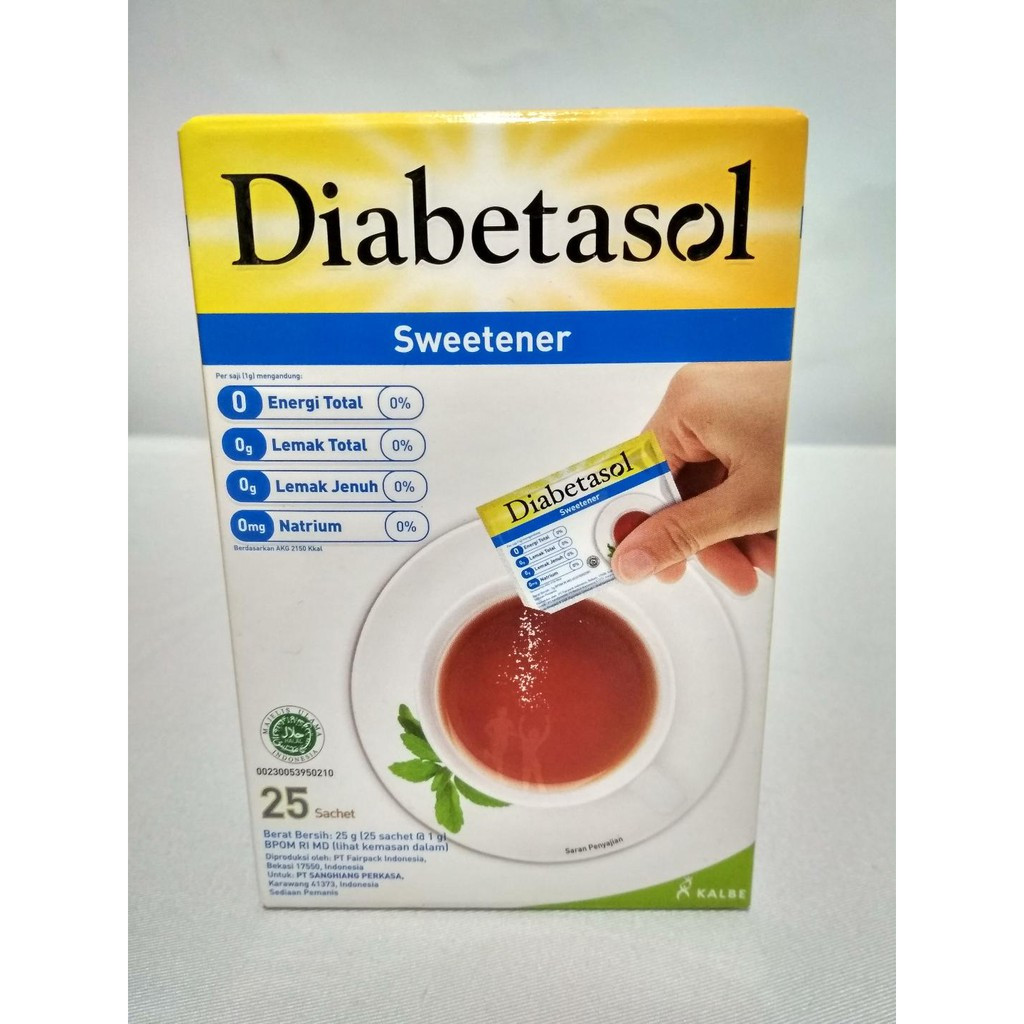 

Diabetasol Sweetener No Calories 25x1.5g-Gula Diabet