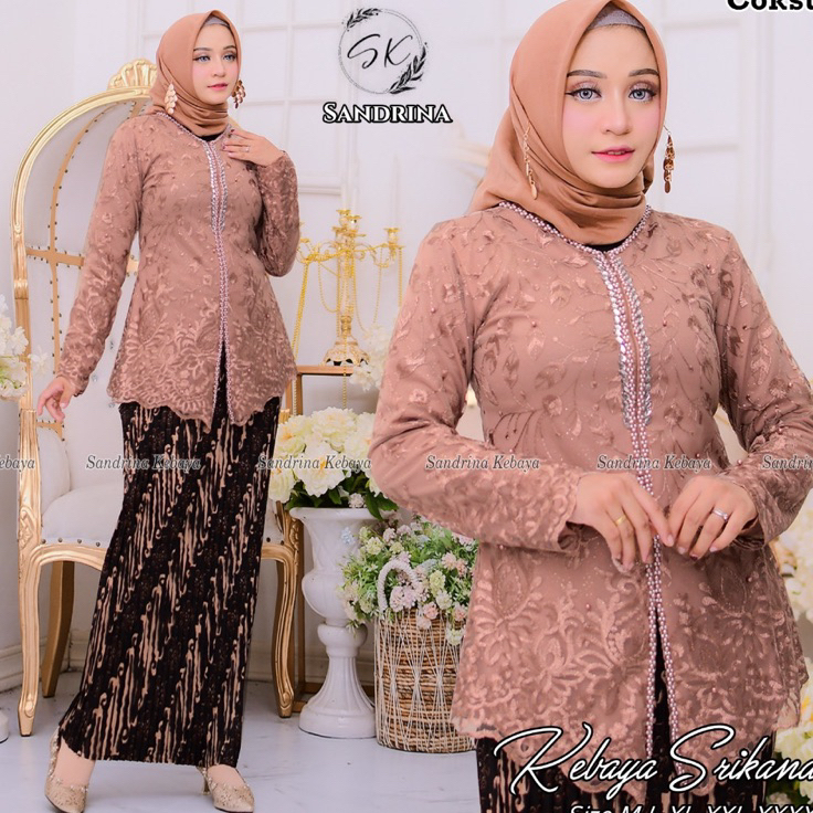KGXY3021 HOT (BISA COD) Setelan Kebaya encim by rasaqi Tunik Brukat Busui Baju Kebaya Modern Kebaya 