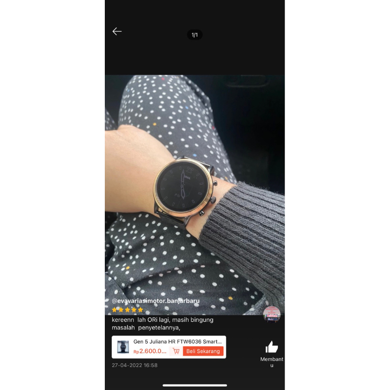 Juliana HR FTW6036 Smartwatch Ladies Digital Dial Black Mesh Strap (preloved)