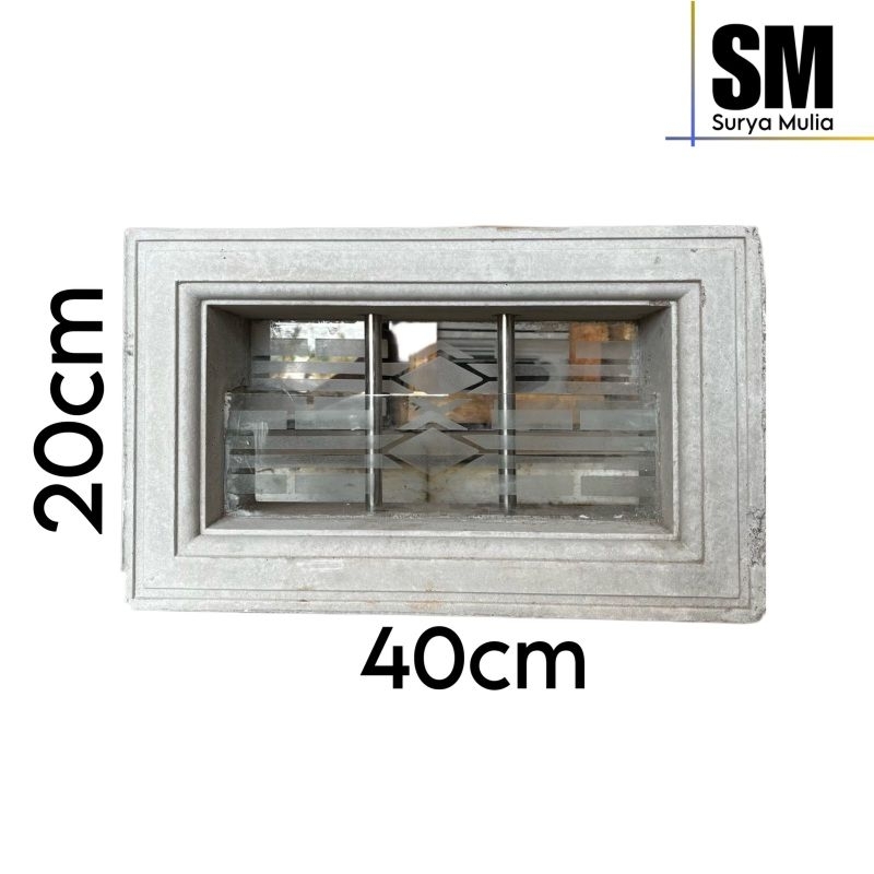 LOSTER BOPEN KACA  STAINLESS 20x40