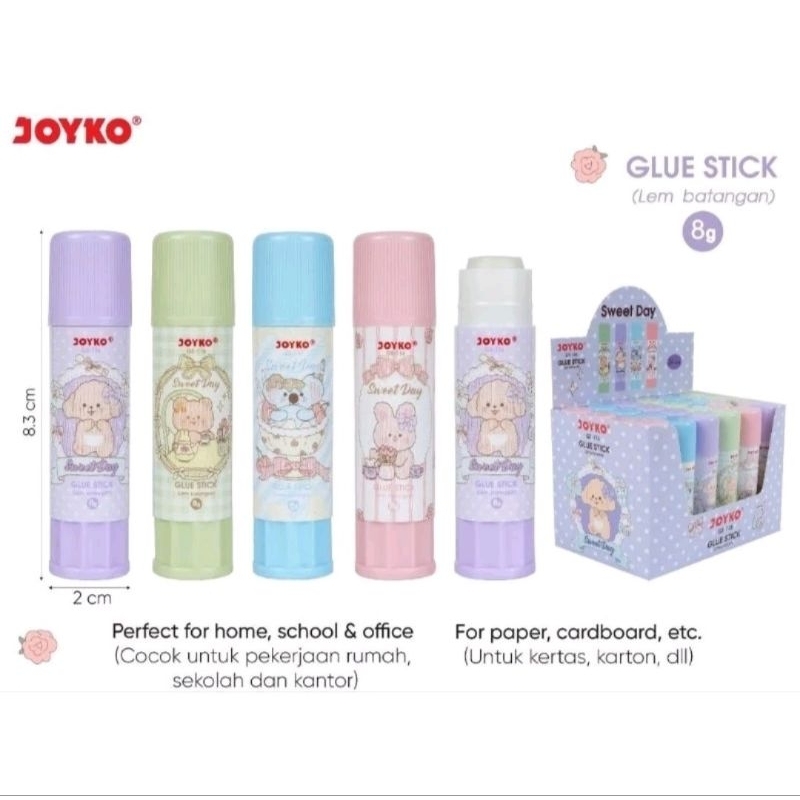 

Joyko Glue Stick / Lem Kertas Joyko 8gr GS-116 Kecil Pastel Color