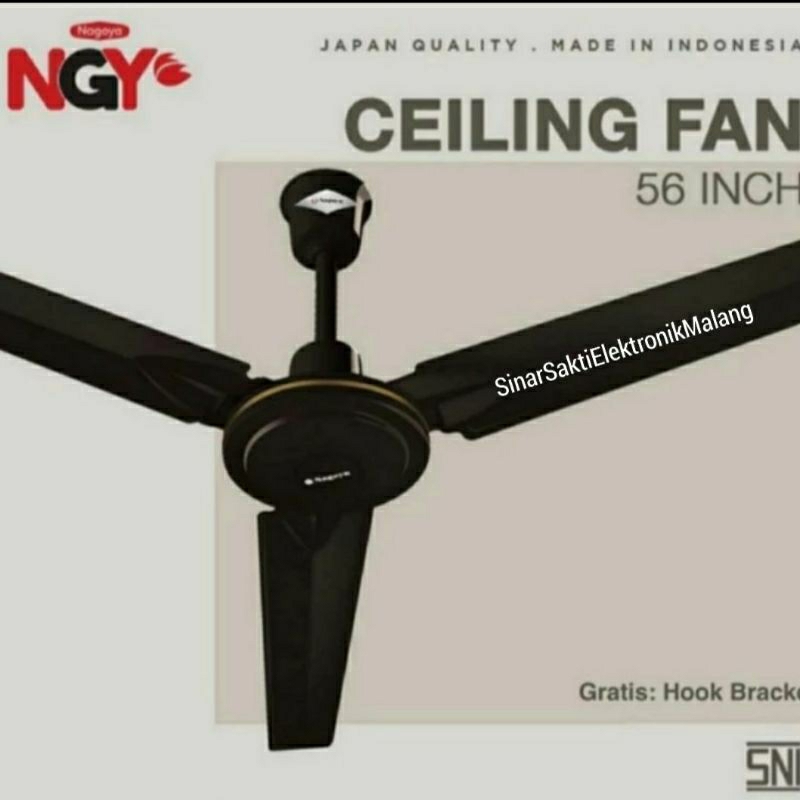 Kipas Angin Gantung Plafon Ceiling Fan 56 Inch 56" Nagoya Yundai Baling Baling Tempel Plafon Sinar S