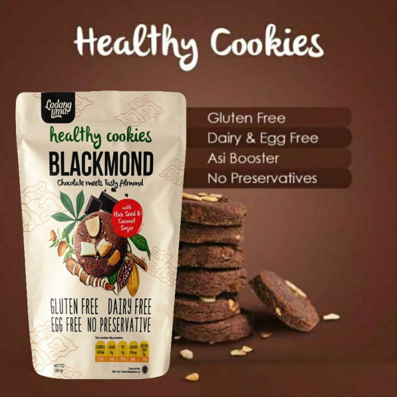 

Ladang Lima Blackmond Cookies Enak Vegan Gluten Free 180gr