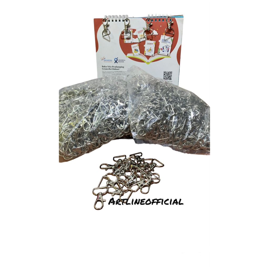 

Kew Kew Kait Besi cantelan Gantungan Pengait Pita 2 CM / nametag/case id card/kait 2cm