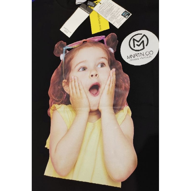 Original Kaos ADLV Acme de La vie Baby Face Short Sleeve Tshirt - (Black baby awestruck)