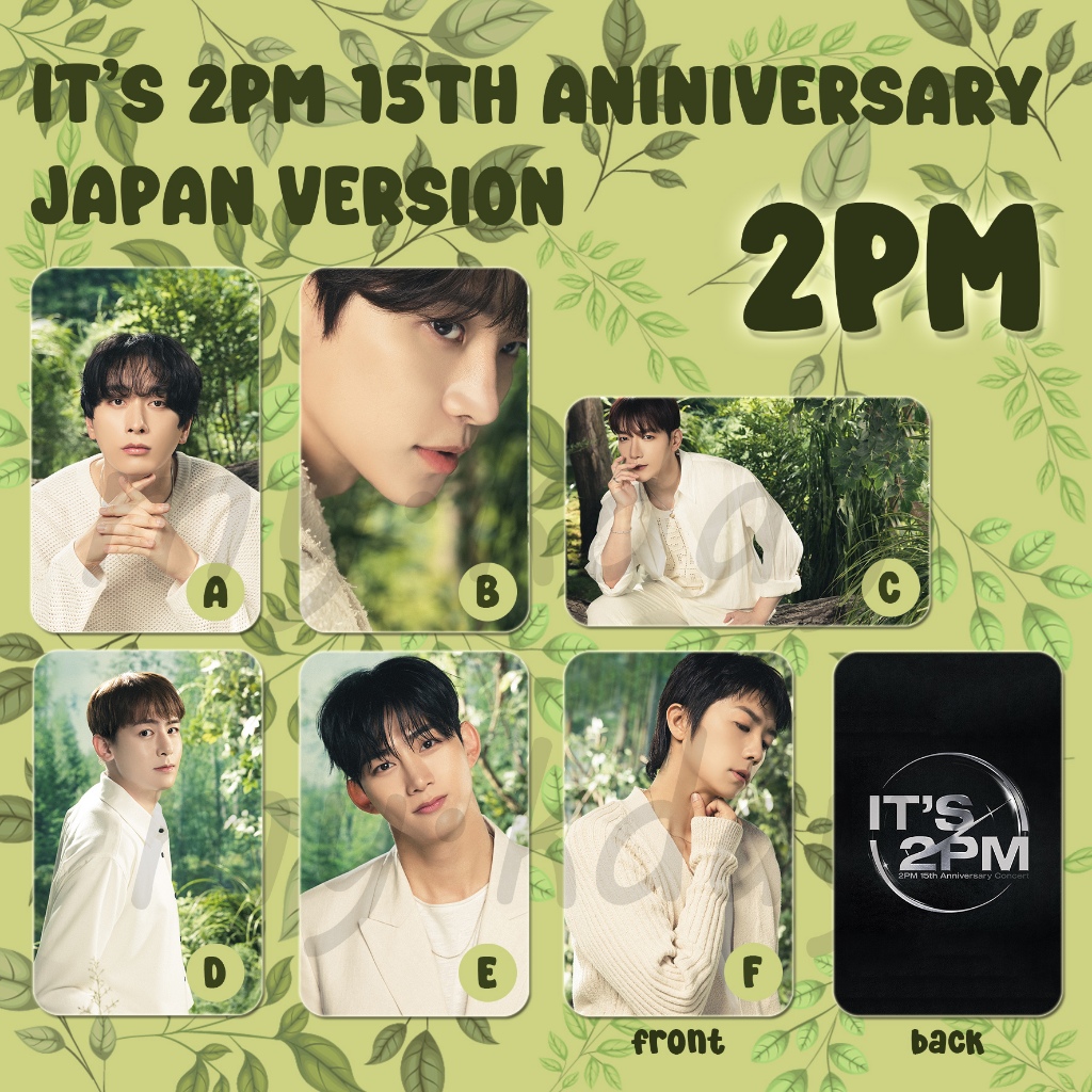 PC-1456, Photocard 2PM IT'S 2PM - 15TH Anniversary  Japan Version 2 sisi