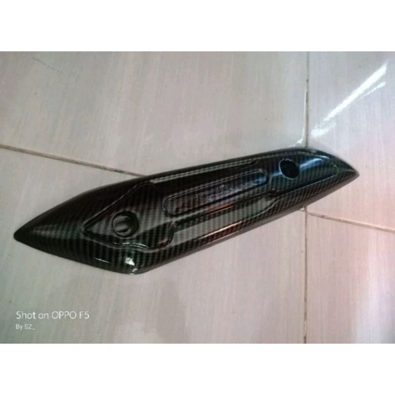 CARBON COVER TAMENG KENALPOT TZM PROJECT BEAT SCOOPY FULL KARBON