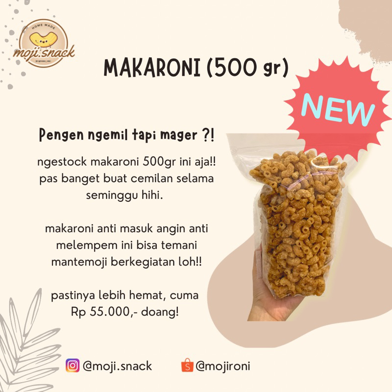 

CEMILAN SNACK MAKARONI 500gr BALADO / PEDAS MANIS / JAGUNG MANIS PEKANBARU COD