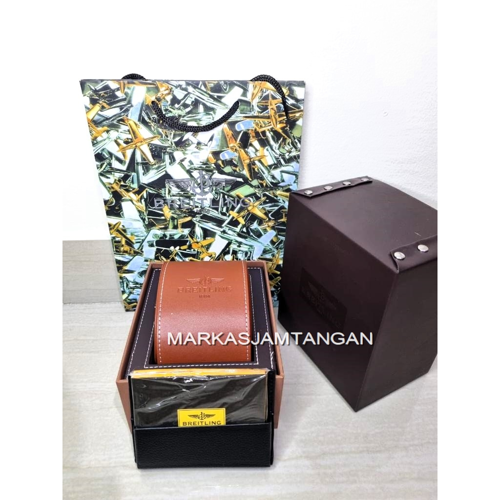 Kotak Jam Tangan BREITLING - Box Jam Tangan BREITLING Full Sets ORIGINAL